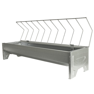 Comedouro galvanizado com grade para pintainhos  - 50 cm